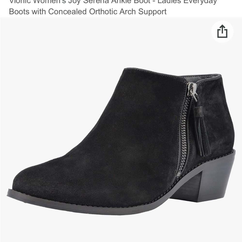 Vionic joy Serena suede ankle booties. NWOT